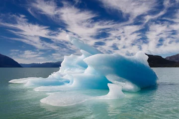 Kussenhoes Blauwe ijsberg in Patagonië, Chili © Patrick Poendl