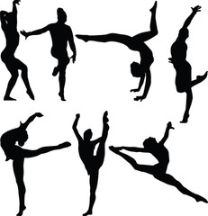 gymnastics collection 2 - vector