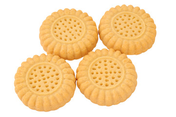 Butter biscuit. Clipping path
