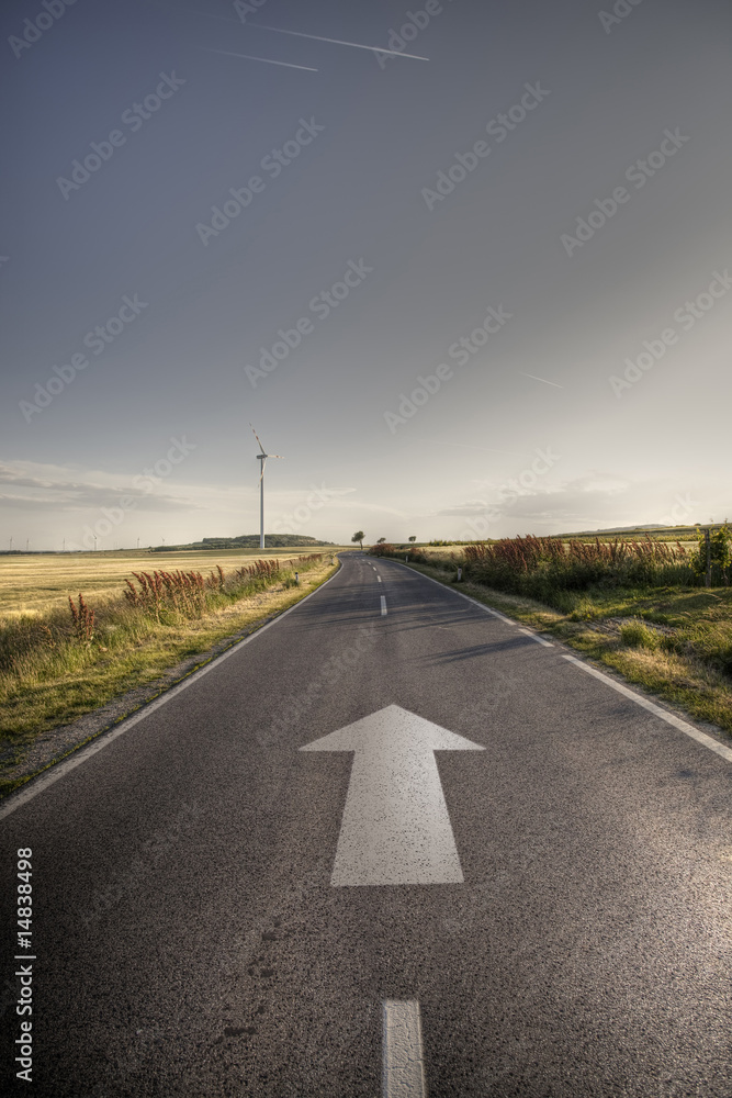 Wall mural Asphalt road in country