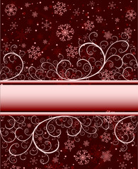 Abstract winter background with snowflakes and copy space
