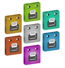 Color 3d web icons. Vector illustration