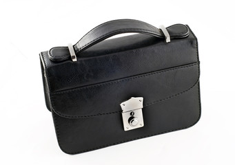 Black pochette for businessmen isolated