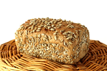 fresh bread isolated on white