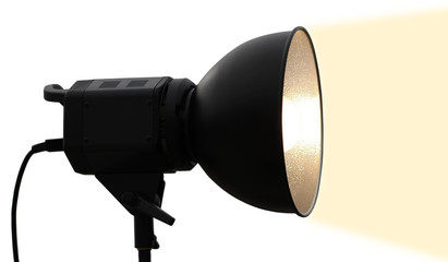 Spotlight on a white background