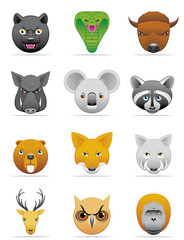Wild animals icons