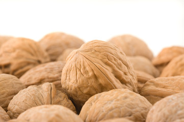 Background of walnuts.