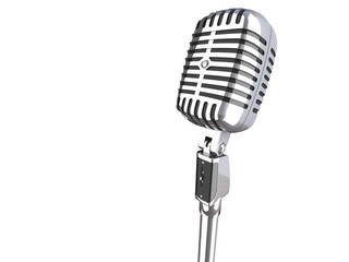 Fototapeta premium 3d vintage microphone