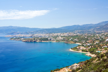 Fototapeta na wymiar Panoramiczny widok z Agios Nikolaos