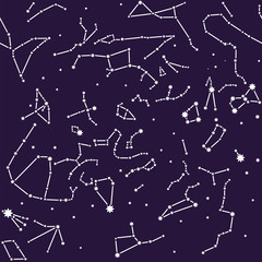 constellation seamless background © Khvost