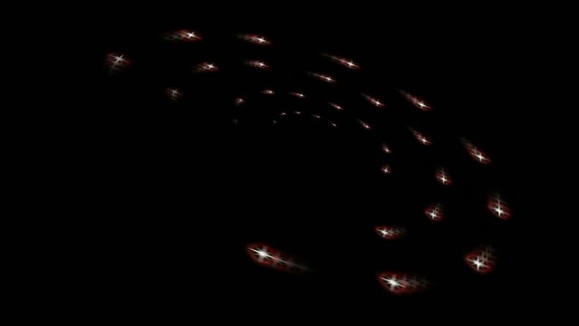 Etoiles en mouvement fond noir