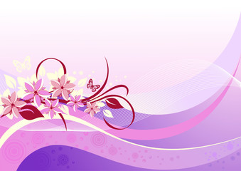 abstract floral pink background