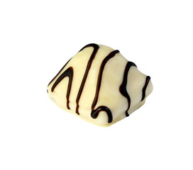 Chocolate sweet a white background
