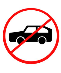 No Cars sign