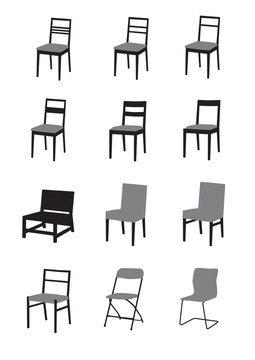 Silhouette of chairs