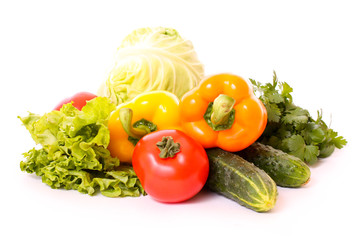 Vegetables isolated on white