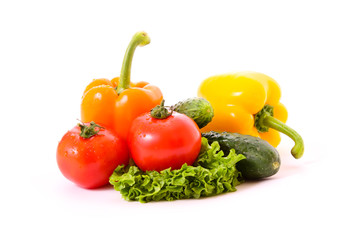Vegetables isolated on white