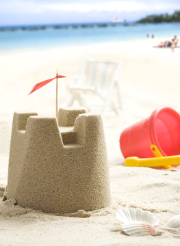 Sand Castle On The Beach