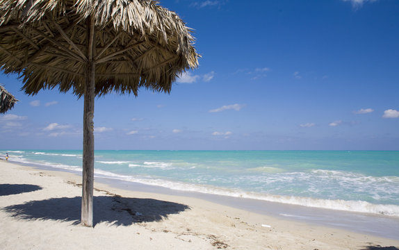 wood umbrella in cuba
