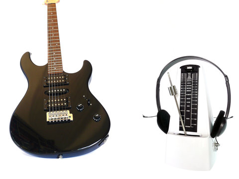 Electric Guitar with Metronome and headphone