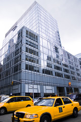 Fototapeta na wymiar ¯ółte taksówki w Nowym Jorku