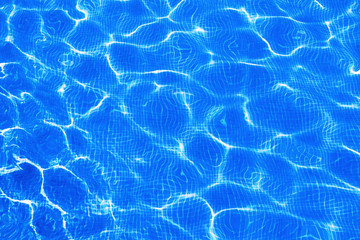 Swimming pool blue water background