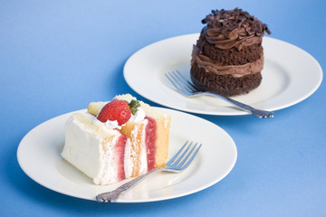 Two dessert cakes