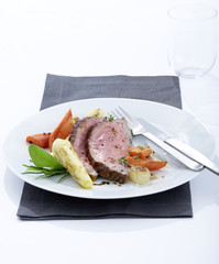 Roastbeef auf Gemüse