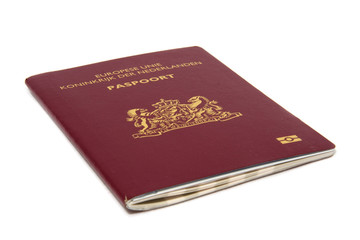 Obraz premium Dutch passport isolated on white background