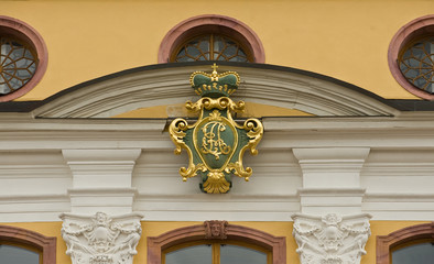 Fototapeta premium Wappen am Schloss Belvedere