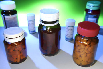 Pills in bottles