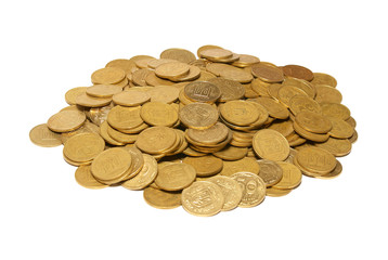 Heap of golden coins