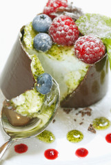 dessert with fresh berries