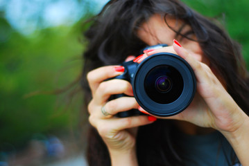 Photographer and a camera