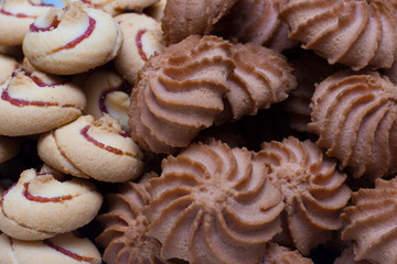 Cakes texture closeup