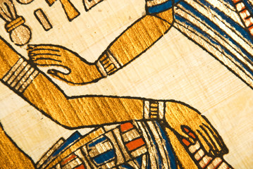 Close up of ancient egyptian papyrus