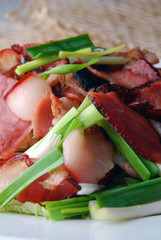 china delicious food--slice meat and scallions