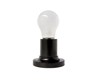 Electric lamp in the socket (clipping path included)