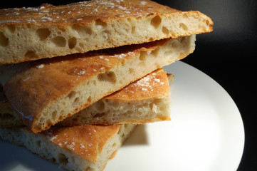 Homemade bread sliced