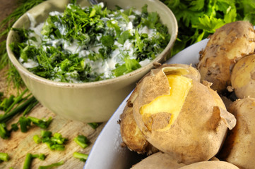 Pellkartoffeln mit Quark