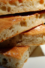 Homemade bread sliced