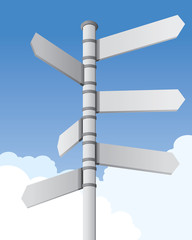 Blank signpost