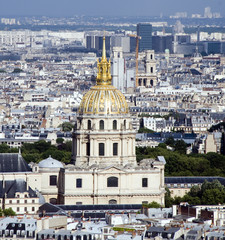 Fototapeta na wymiar dome des invalides paris france cityscape view