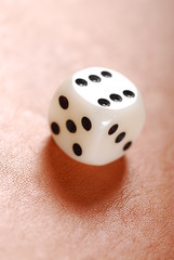 white dice on table