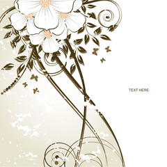 abstract floral background with place for your text