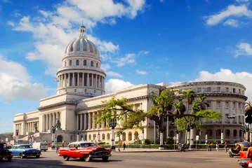 Foto op Plexiglas Caraïben Capitolio-gebouw in Havana Cuba