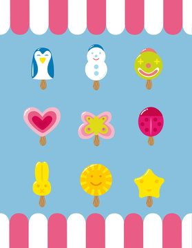 Sommer mit  Eis am Stiel