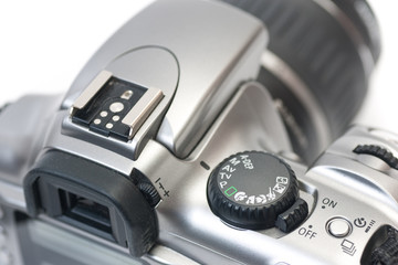 Closeup of a digital SLR camera