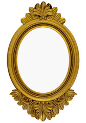 golden round frame