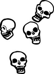 Falling skulls